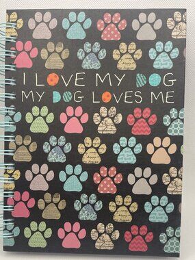 Multi-Color "I Love My Dog" Writing Journal by Chasing Baxter (J&P10)
